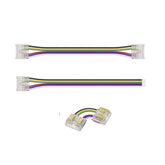 12mm 6 - Pin Connectors Kit for RGB CCT COB LED Strip Light IP20 - House of LEDS
